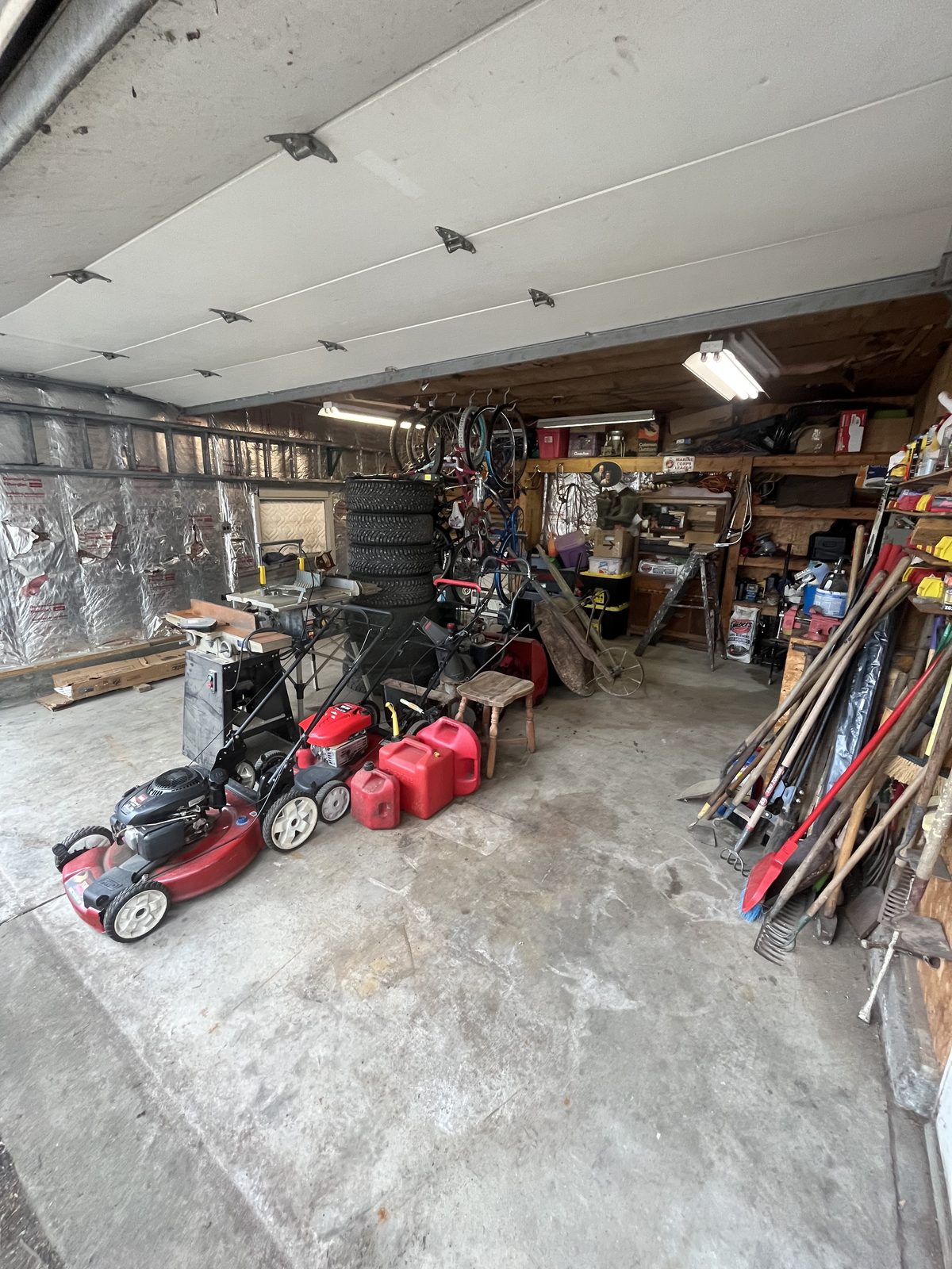 Garage after clean-out — cleared and organized